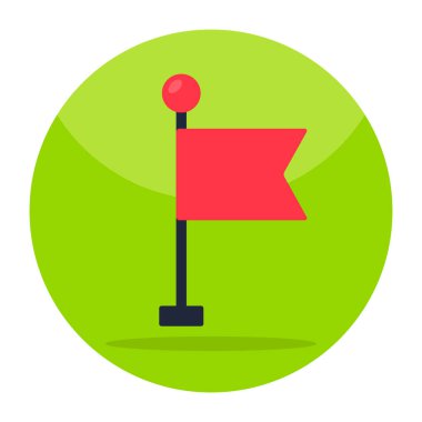 Hedef bayrağın modern tasarım simgesi 