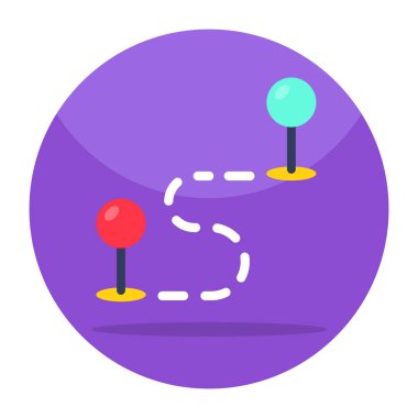 Rotanın vektör tasarımı, düz simge 