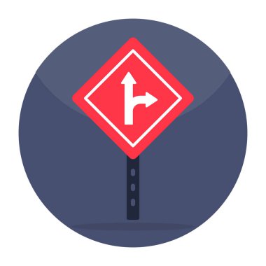 İleri sağ yön tahtasının modern tasarım simgesi 