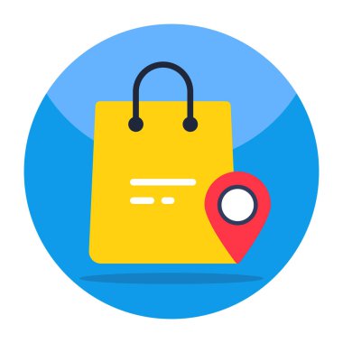 Alışveriş konumunun düzenlenebilir tasarım simgesi 