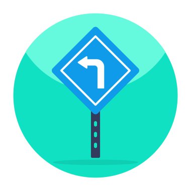 Sol yön tahtasının modern tasarım simgesi 