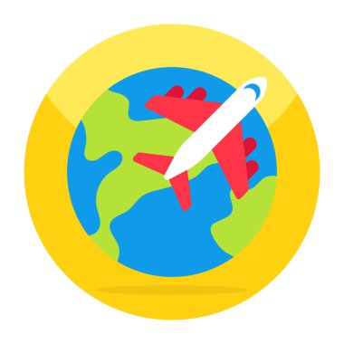 Küresel uçuşun simge tasarımı 