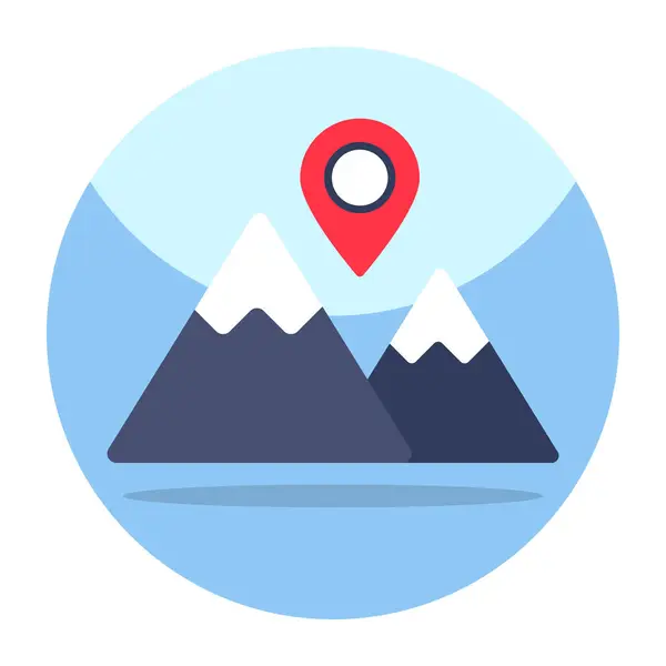 Icon Design Mountains Location — Stock Vector