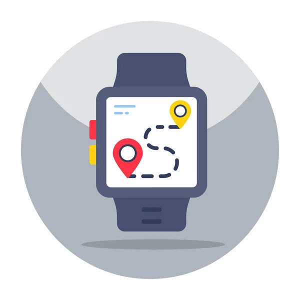 Icono Diseño Moderno Ubicación Smartwatch — Vector de stock