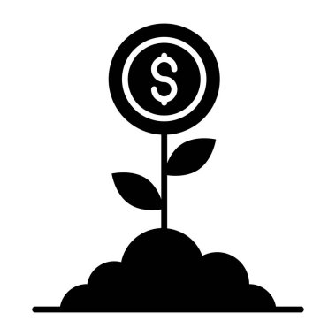 Dolar bitkisinin modern tasarım simgesi