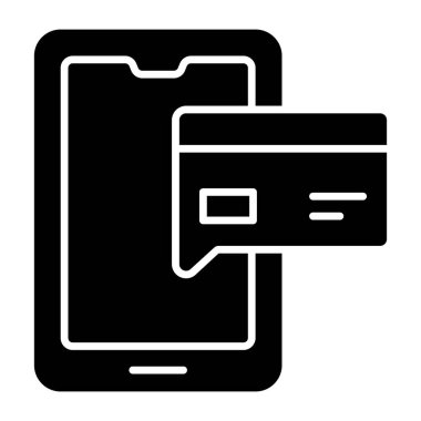 Mobil kart ödemelerinin eşsiz tasarım simgesi 