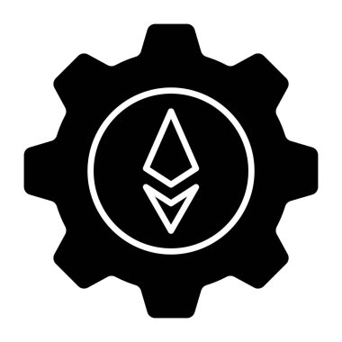 Ethereum ayarı için renkli bir tasarım simgesi 