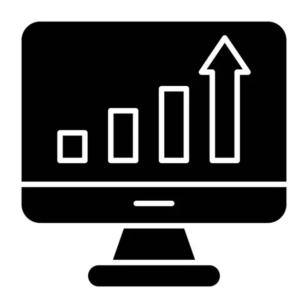 stock vector An editable design icon of online data analytics