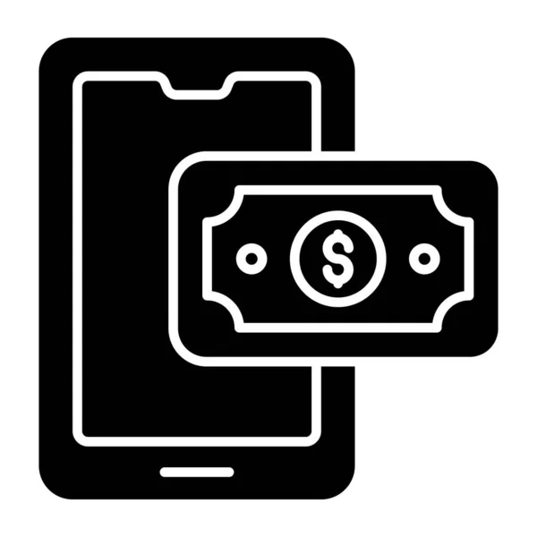 Dólar Dentro Del Teléfono Inteligente Icono Inversión Móvil — Archivo Imágenes Vectoriales