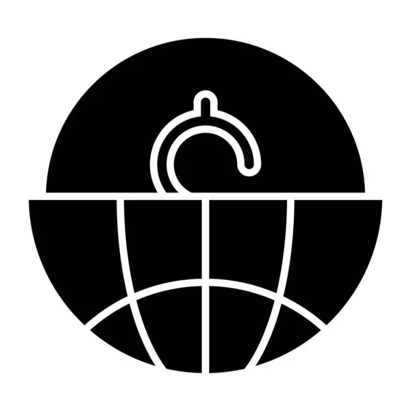 Icono Diseño Glifos Inversión Global — Archivo Imágenes Vectoriales