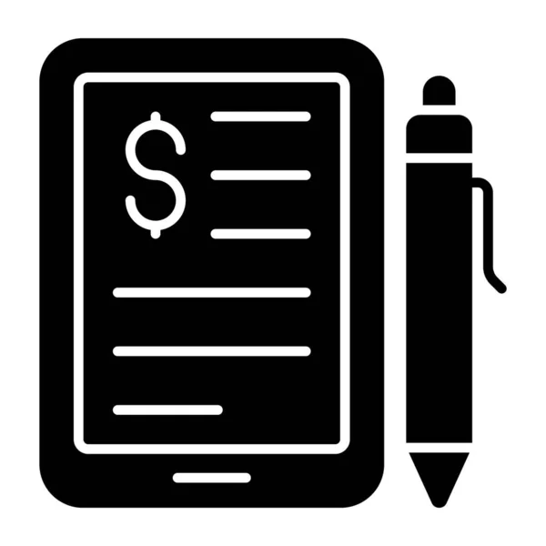 Modern Design Icoon Van Financiële Notebook — Stockvector