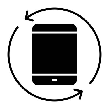 Creative design icon of mobile tilting