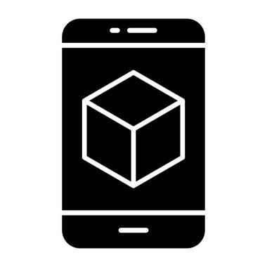 Mobil 3D modelinin düzenlenebilir tasarım simgesi