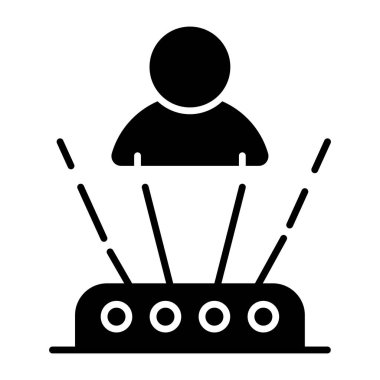 Hologramın modaya uygun vektör tasarımı, katı düzenlenebilir simge