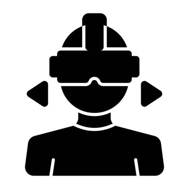 VR gözlüklerinin doldurulmuş tasarım simgesi 
