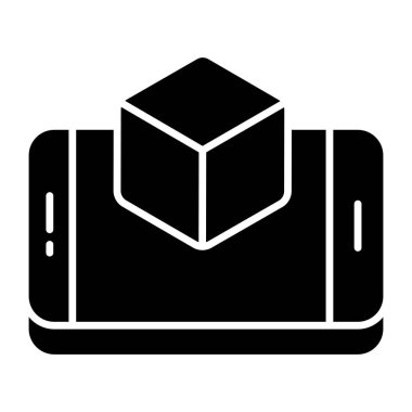 Mobil 3D modelinin düzenlenebilir tasarım simgesi