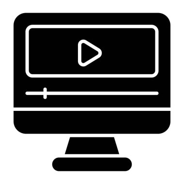 Çevrimiçi videonun eşsiz tasarım simgesi 