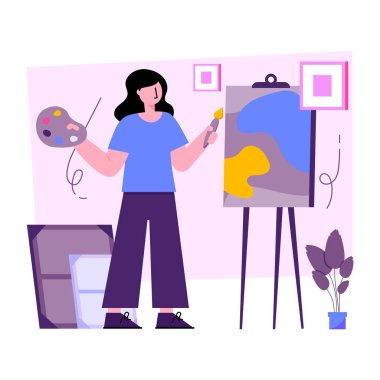 Ressamın eşsiz tasarım çizimi 