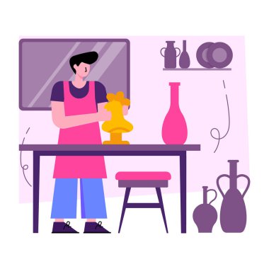 Çömlekçinin mükemmel tasarım çizimi 