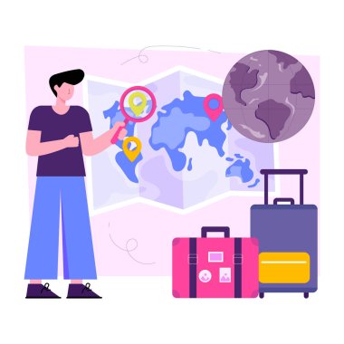 Seyahat varış noktasının düzenlenebilir tasarımı 