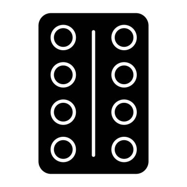 An editable design icon of pills strip