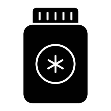 Uyuşturucu şişesinin eşsiz bir tasarım simgesi.