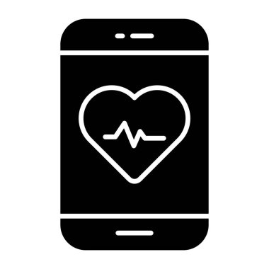 Mobil tıbbi uygulamanın son moda vektör tasarımı