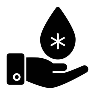 Kan bağışı simgesi gösteren bir damlacık