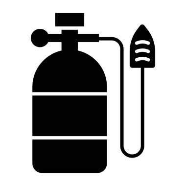 Oksijen silindirinin trend vektör tasarımı