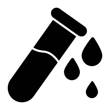 Örnek tüpün, laboratuvar aletlerinin düzenlenebilir tasarım simgesi