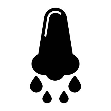 Unique design icon of running nose