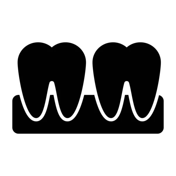 Современный Дизайн Иконы Здоровых Зубов — стоковый вектор