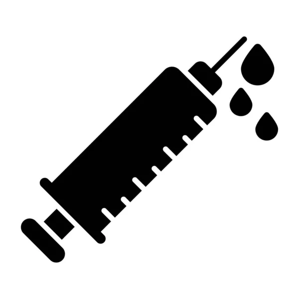 注射器のカラフルなデザインのアイコン — ストックベクタ