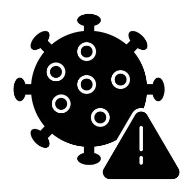 covid uyarısı için düzenlenebilir tasarım simgesi 