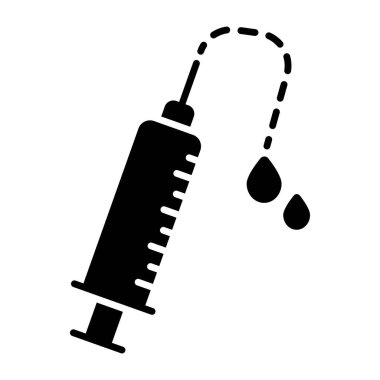 Enjekte edilen şırınganın mükemmel indirme simgesi