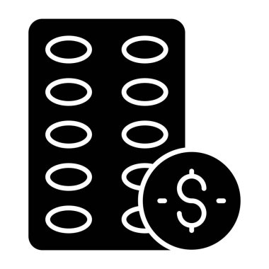 İlaç satın almanın düzenlenebilir tasarım simgesi 