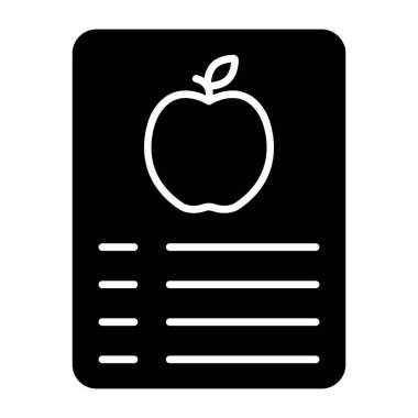 Diyet grafiğinin kavramsal kabartma tasarım simgesi