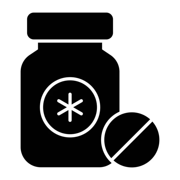 Ένα Μοναδικό Εικονίδιο Σχεδιασμού Του Μπουκαλιού Φαρμάκων — Διανυσματικό Αρχείο