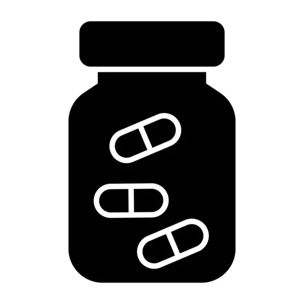 Eine Einzigartige Design Ikone Der Drogenflasche — Stockvektor