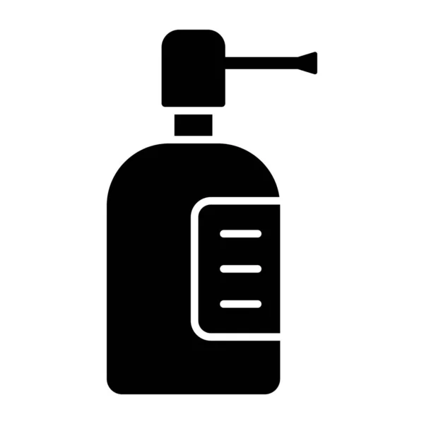 Icono Diseño Glifo Desinfectante Manos — Vector de stock