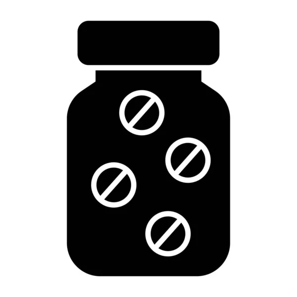 Een Uniek Ontwerp Icoon Van Drugs Fles — Stockvector