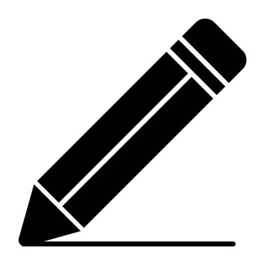 Bir yazma aracı simgesi, katı kalem tasarımı