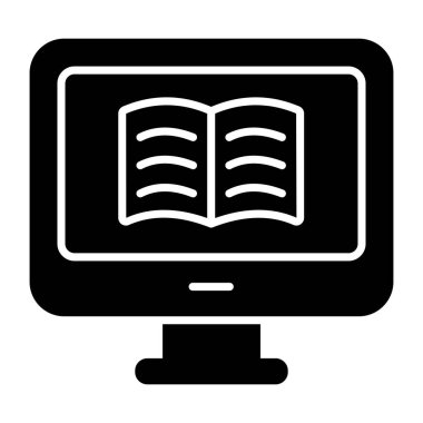 Elektronik kitabın moda tasarım simgesi 