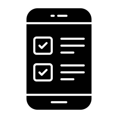 Mobil listenin bir simge tasarımı 