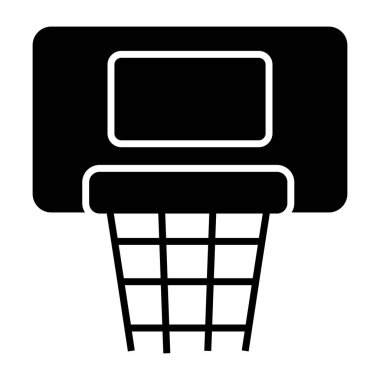 Düzenlenebilir tarzda basketbol potası simgesi