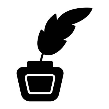 Düzenlenebilir mürekkep kutusu tasarım simgesi 