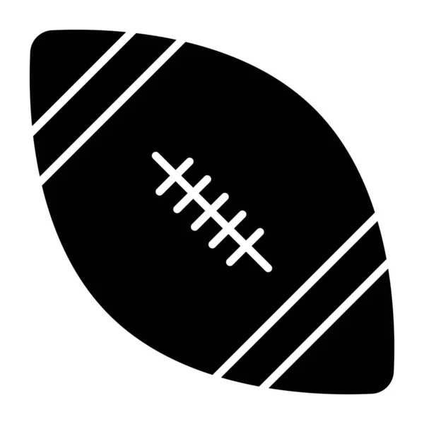 American Sports Football Icono Diseño Lleno Rugby — Archivo Imágenes Vectoriales