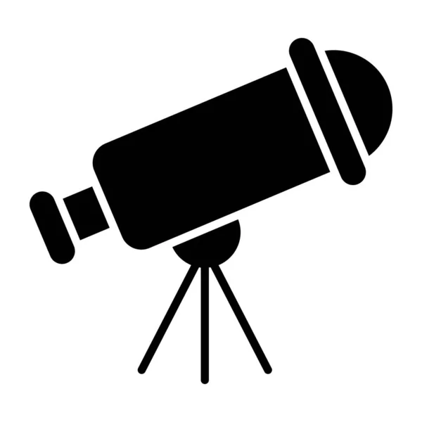 Ikone Der Weltraumforschung Glyphen Design Des Teleskops — Stockvektor