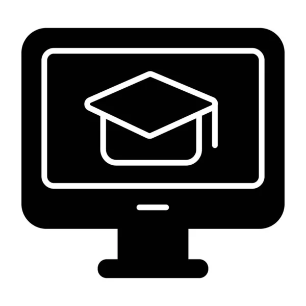 Návrh Ikon Online Vzdělávání — Stockový vektor
