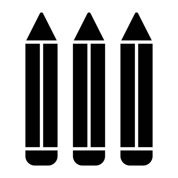 Eine Reihe Von Malstiften Buntstiften Symbol — Stockvektor